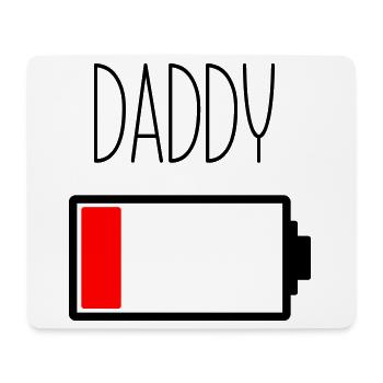 Battery Daddy - Mouse Pad (horizontal) - white - Front