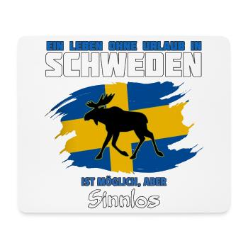 Schweden Meme Design mit Elchsilhouette - Mousepad (Querformat) - Weiß - Vorne