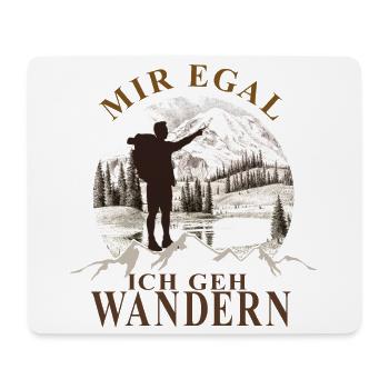 MIR EGAL! ich geh wandern - Mann Berge See - Mousepad (Querformat) - Weiß - Vorne