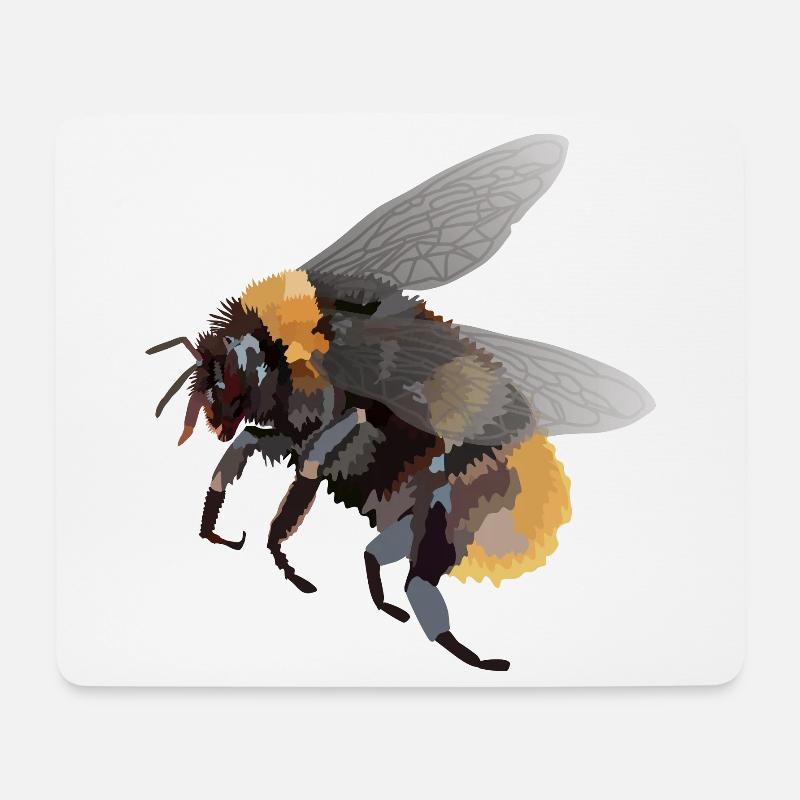 Heike, the bumblebee - Mouse Pad (horizontal) - white