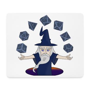 A Sorcerer with Levitating Dices - Mouse Pad (horizontal) - white - Front