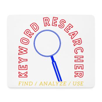 Recherche de mots-clés Logo de la loupe - Tapis de souris (format paysage) - blanc - Devant