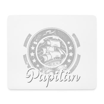 Papitän Papa Vater Kapitän Segeln Boot Schiff - Mousepad (Querformat) - Weiß - Vorne
