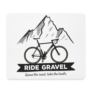 Ride Gravel Bike for Cyclocross and Bikepacking - Mouse Pad (horizontal) - white - Front