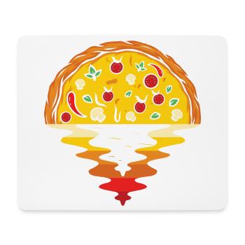 Pizza Sunset – Sea Aesthetic Design - Mouse Pad (horizontal) - white - Front
