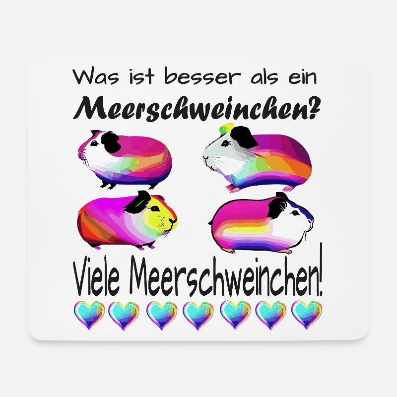 Besser als ein Meerschweinchen regenbogenfarben - Mousepad (Querformat) - Weiß
