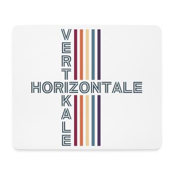 Horizontal Vertical Retro Vintage - Mouse Pad (horizontal) - white - Front