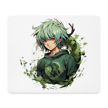 Manga Boy Design - Mouse Pad (horizontal) - white - Front