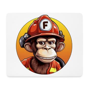 Firefighter / Monkey - Mouse Pad (horizontal) - white - Front