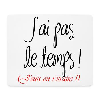Vive la retraite - Tapis de souris (format paysage) - blanc - Devant