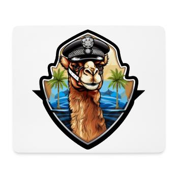 Police des chameaux - Tapis de souris (format paysage) - blanc - Devant