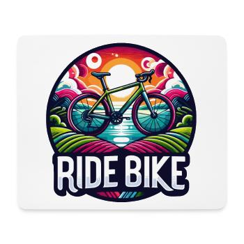 Ride Bike - Montez sur le vélo, cycliste. - Tapis de souris (format paysage) - blanc - Devant