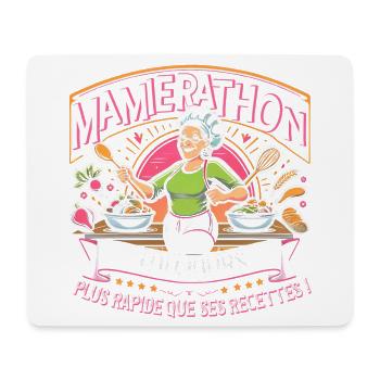 Mamierathon toujours plus rapide que ses recettes - Tapis de souris (format paysage) - blanc - Devant