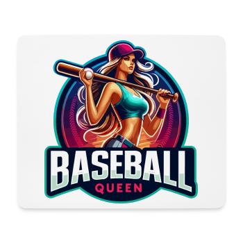 Baseball Queen Female Athlete Design - Mouse Pad (horizontal) - white - Front