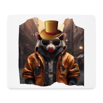 Opossum de la ville - Tapis de souris (format paysage) - blanc - Devant