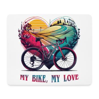 Bike Love Heartscape - Mouse Pad (horizontal) - white - Front