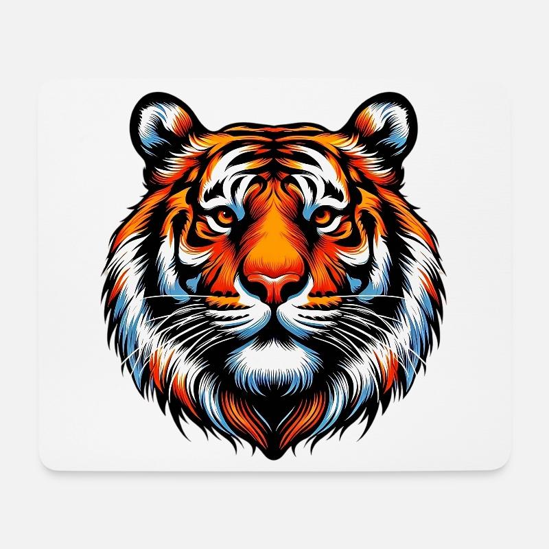 Tiger - Mousepad (Querformat) - Weiß