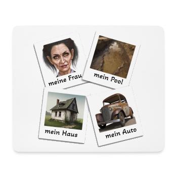 Motif anti-frime - Tapis de souris (format paysage) - blanc - Devant