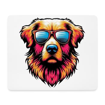 Golden Labrador Retriever Dog Sunglasses - Mouse Pad (horizontal) - white - Front