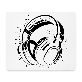 Kopfhörer - Mousepad (Querformat) - Weiß - Vorne
