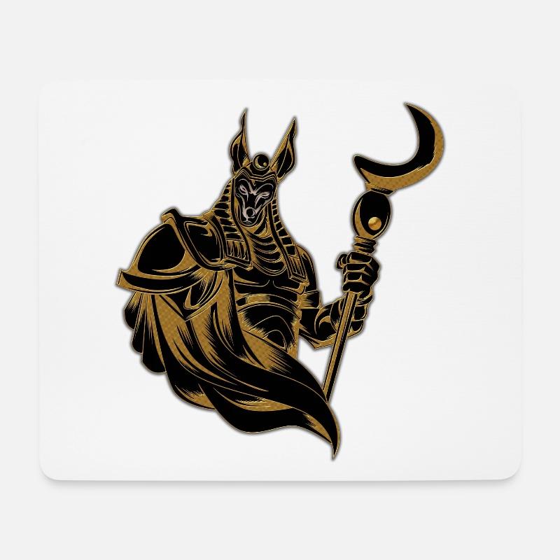 Antike Anubis von Ägypten - Mousepad (Querformat) - Weiß