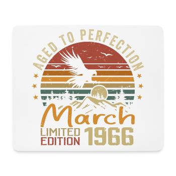 The Legends Were Born in March 1966 Vintage Retro - Mouse Pad (horizontal) - white - Front