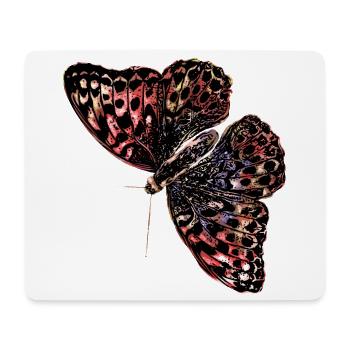 Bunter Schmetterling Watercolor - Mousepad (Querformat) - Weiß - Vorne