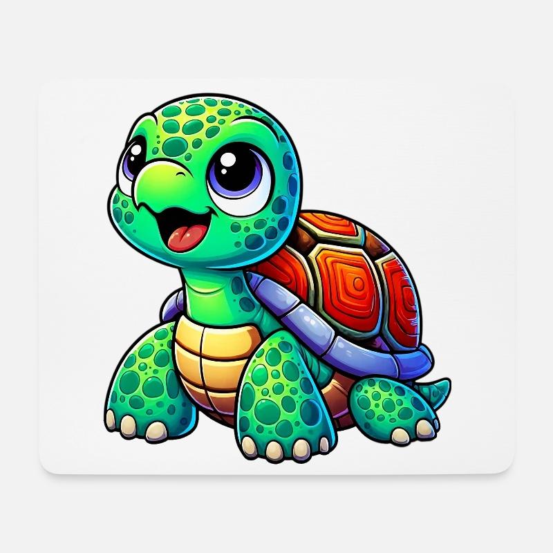 Schildkröte - Mousepad (Querformat) - Weiß
