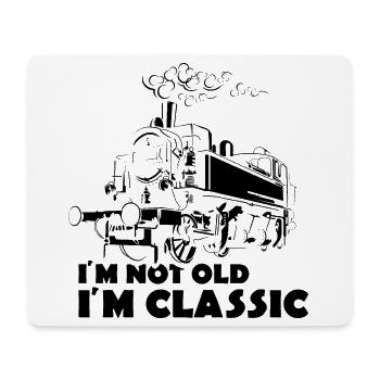 alte Lok Eisenbahn Schmalspur Illustration lustig - Mousepad (Querformat) - Weiß - Vorne