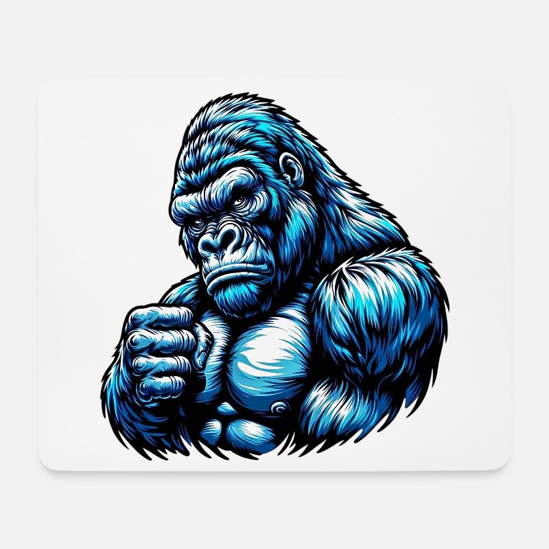 Gorilla - Mousepad (Querformat) - Weiß