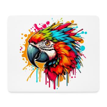 Parrot - Mouse Pad (horizontal) - white - Front