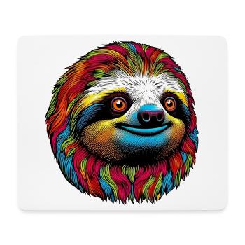 Faultier - Mousepad (Querformat) - Weiß - Vorne