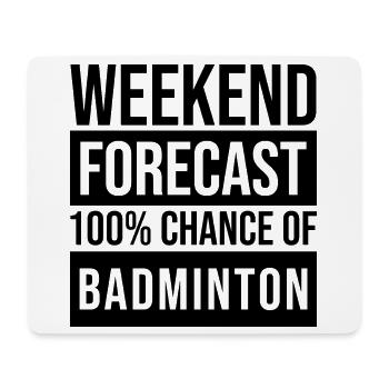 Badminton - Mousepad (Querformat) - Weiß - Vorne