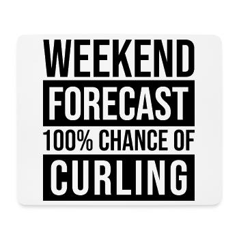 Curling - Mouse Pad (horizontal) - white - Front