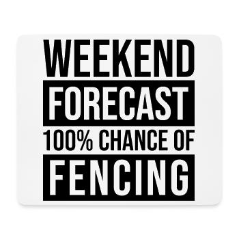 Fencing - Mouse Pad (horizontal) - white - Front