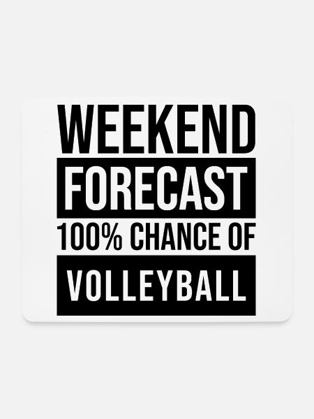 Volleyball Volleyball Volleyball - Mousepad (Querformat) - Weiß