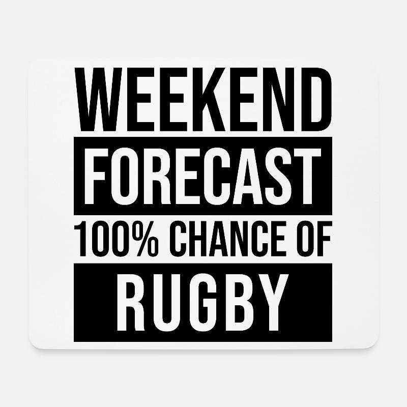 Rugby - Mousepad (Querformat) - Weiß