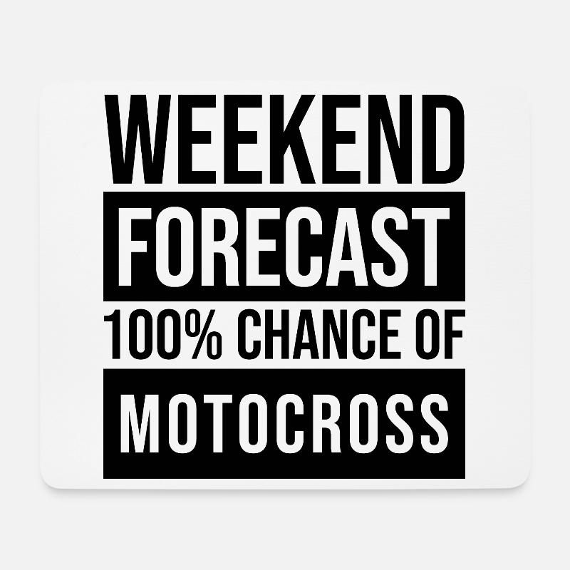 Motocross - Mousepad (Querformat) - Weiß