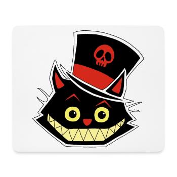 chat et chapeau - Tapis de souris (format paysage) - blanc - Devant