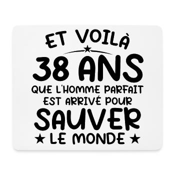 38 Year Old Birthday Gift 38 Year Old Men - Mouse Pad (horizontal) - white - Front