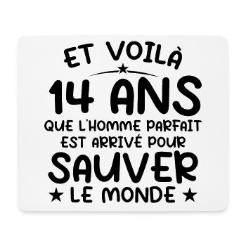14 Year Old Birthday Gift 14 Year Old Men - Mouse Pad (horizontal) - white - Front
