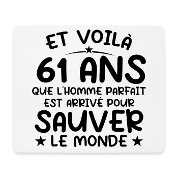 61 Year Old Birthday Gift 61 Year Old Men - Mouse Pad (horizontal) - white - Front