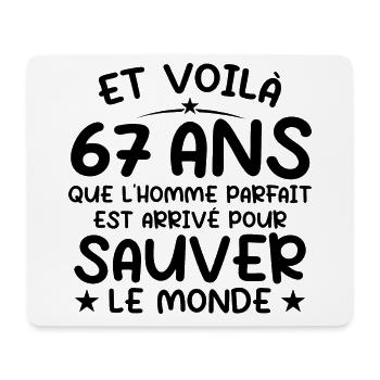 67 ans Cadeau anniversaire 67 ans Homme - Tapis de souris (format paysage) - blanc - Devant