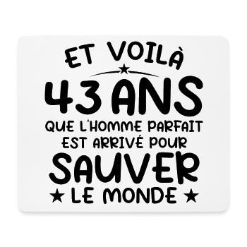 43 Jahre altes Geburtstagsgeschenk 43 Jahre alte Männer - Mousepad (Querformat) - Weiß - Vorne