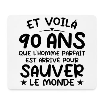 90 Jahre Jubiläumsgeschenk 90 Jahre Männer - Mousepad (Querformat) - Weiß - Vorne