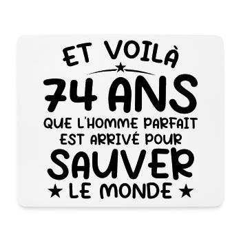 74 Year Old Birthday Gift 74 Years Men's - Mouse Pad (horizontal) - white - Front