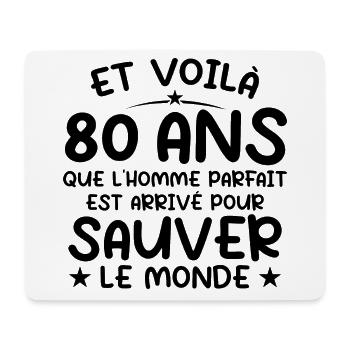 80 Years Anniversary Gift 80 Years Men - Mouse Pad (horizontal) - white - Front