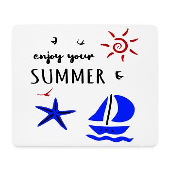 enjoy your Summer, Urlaub - Mouse Pad (horizontal) - white - Front