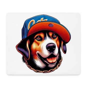 Chien - Tapis de souris (format paysage) - blanc - Devant