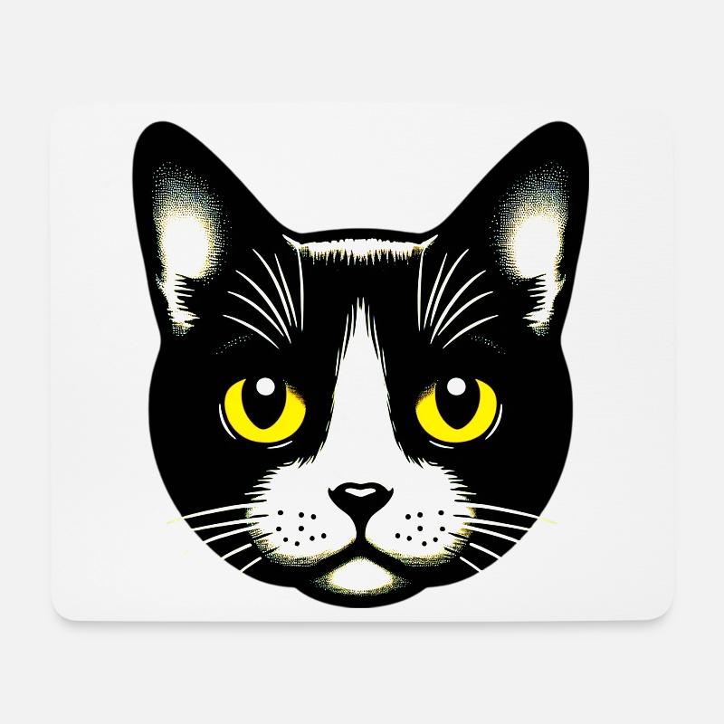 Katze - Mousepad (Querformat) - Weiß
